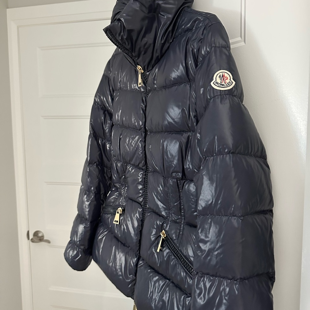 Moncler Shiny Blue Puffer Jacket - Picture 2 of 7